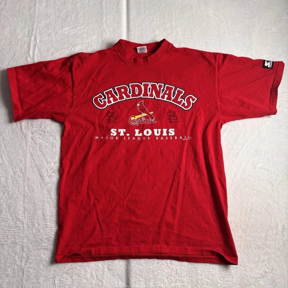 VTG Starter St. Louis Cardinals McGwire 1997 Red Short Sleeve Shirt Men's L *